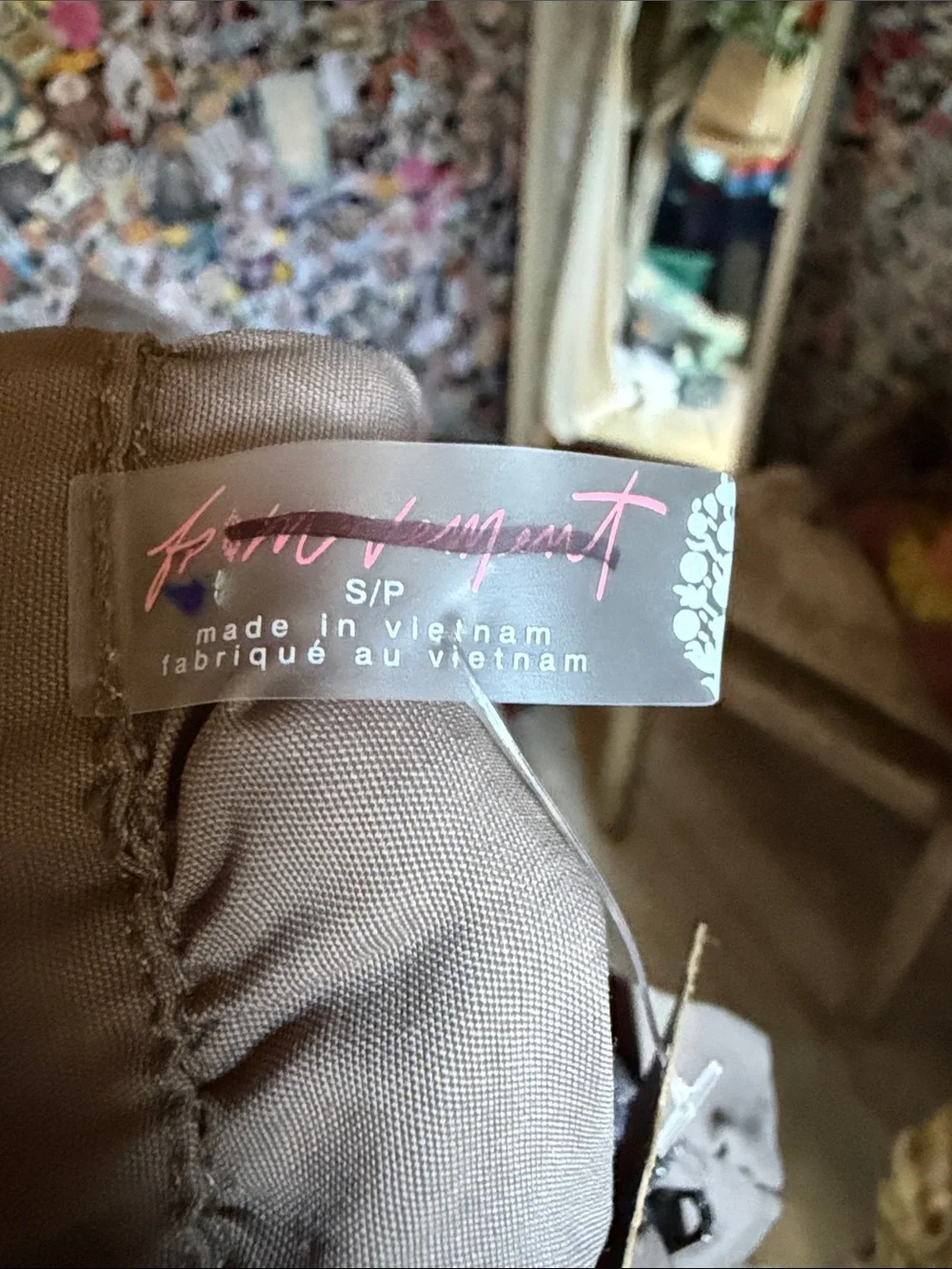 Free People Light Taupe Wide Leg Paperbag Waist Pants